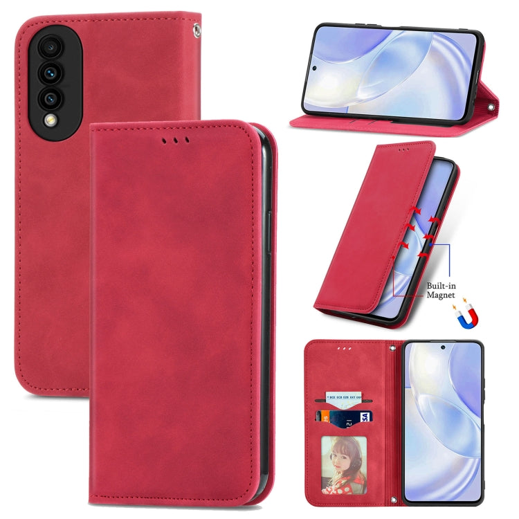 Retro Skin Feel Business Magnetic Horizontal Flip Leather Case with Holder & Card Slots & Wallet & Photo Frame, For vivo S7, For vivo S7 E, For LG Velvet 2 Pro, For Huawei Bova 8 SE Youth, For Blackview A100