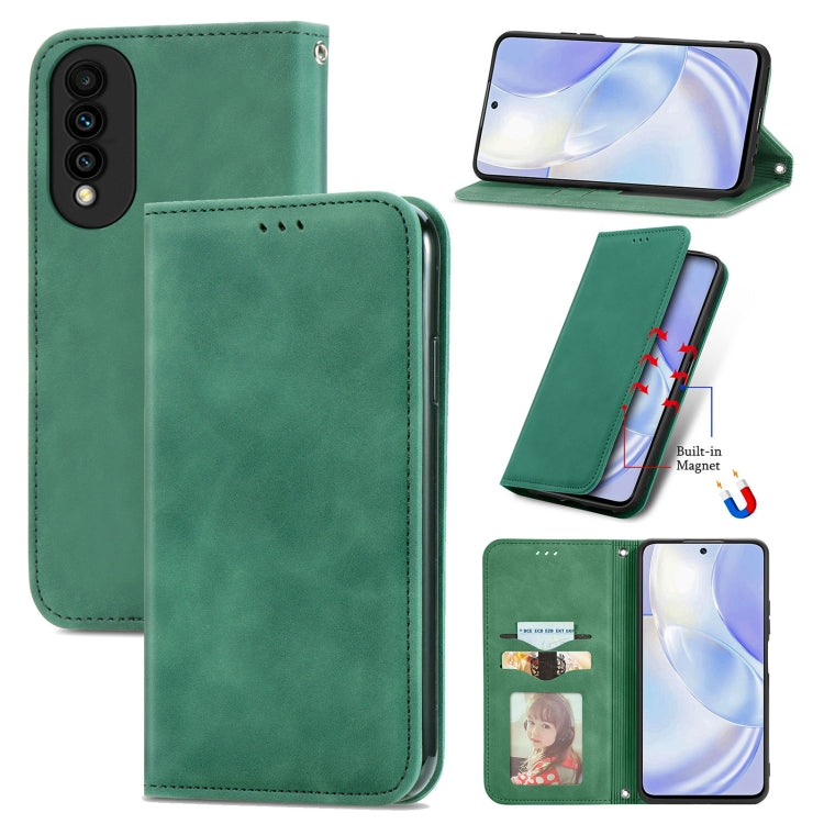 Retro Skin Feel Business Magnetic Horizontal Flip Leather Case with Holder & Card Slots & Wallet & Photo Frame, For vivo S7, For vivo S7 E, For LG Velvet 2 Pro, For Huawei Bova 8 SE Youth, For Blackview A100