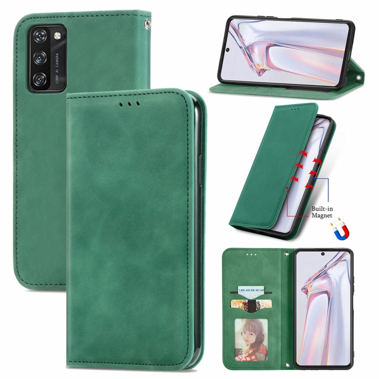 Retro Skin Feel Business Magnetic Horizontal Flip Leather Case with Holder & Card Slots & Wallet & Photo Frame, For vivo S7, For vivo S7 E, For LG Velvet 2 Pro, For Huawei Bova 8 SE Youth, For Blackview A100