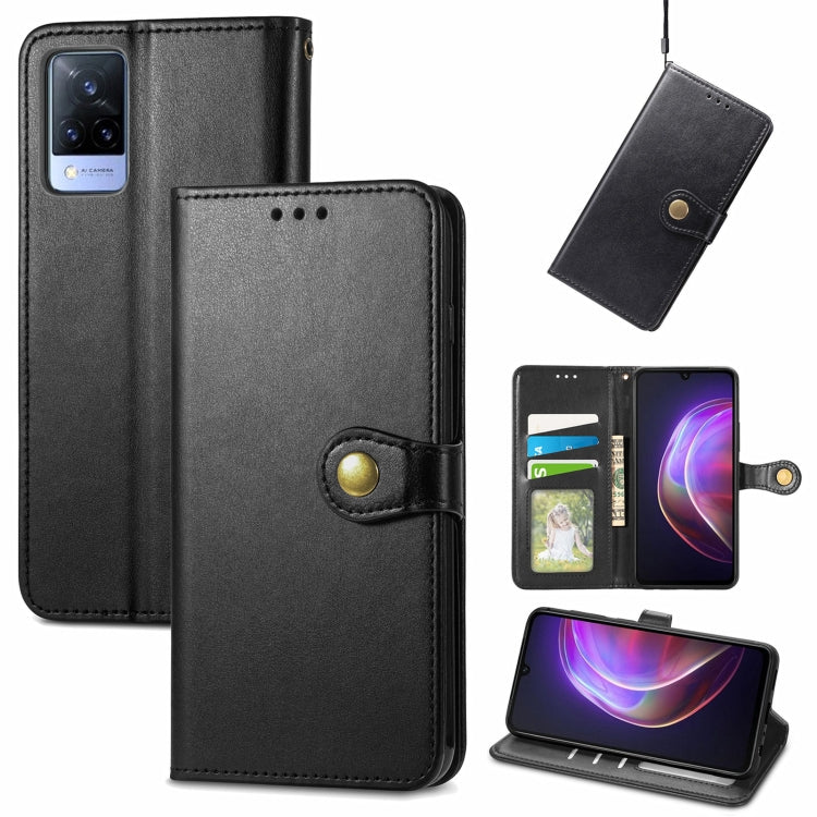 Solid Color Leather Buckle Phone Case with Lanyard & Photo Frame & Card Slot & Wallet & Stand Function, For vivo V20 2021, For vivo V21 5G, For Wiko Y61, For Xiaomi Redmi 10, For Asus Zenfone 8 Flip, For Huawei Maimang 10 SE