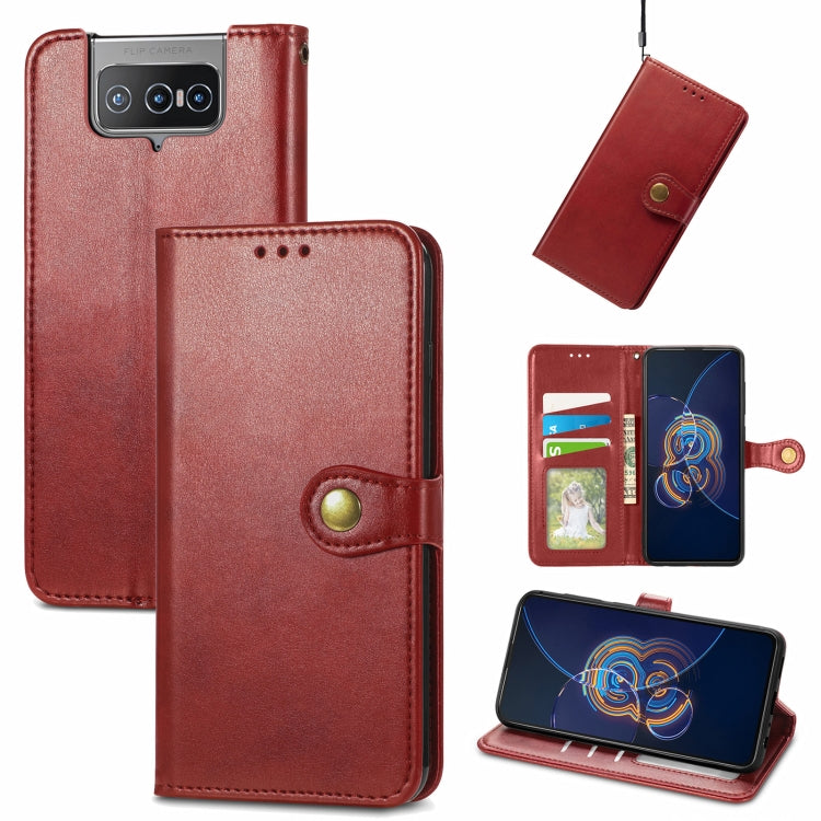 Solid Color Leather Buckle Phone Case with Lanyard & Photo Frame & Card Slot & Wallet & Stand Function, For vivo V20 2021, For vivo V21 5G, For Wiko Y61, For Xiaomi Redmi 10, For Asus Zenfone 8 Flip, For Huawei Maimang 10 SE