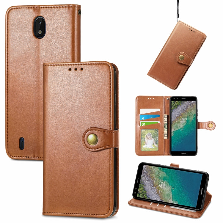 Solid Color Leather Buckle Phone Case with Lanyard & Photo Frame & Card Slot & Wallet & Stand Function, For Nokia C01 Plus, For Nokia XR 20, For OnePlus Nord 2