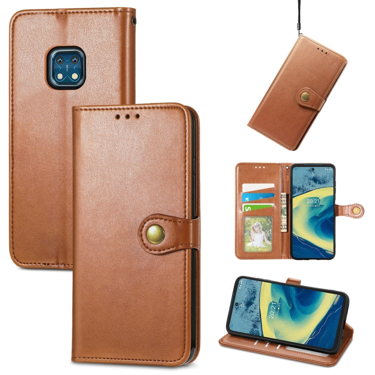 Solid Color Leather Buckle Phone Case with Lanyard & Photo Frame & Card Slot & Wallet & Stand Function, For Nokia C01 Plus, For Nokia XR 20, For OnePlus Nord 2