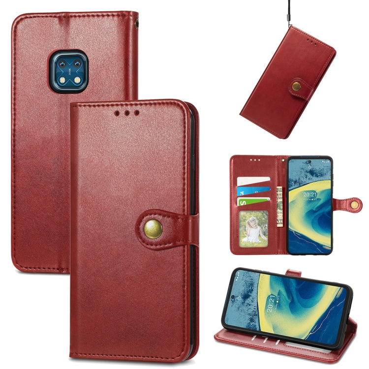 Solid Color Leather Buckle Phone Case with Lanyard & Photo Frame & Card Slot & Wallet & Stand Function, For Nokia C01 Plus, For Nokia XR 20, For OnePlus Nord 2