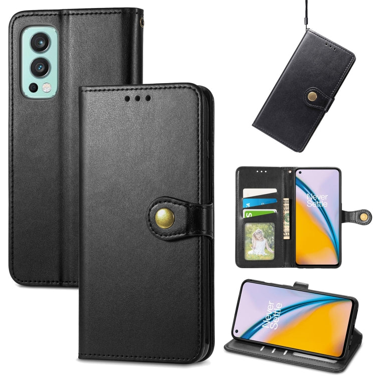 Solid Color Leather Buckle Phone Case with Lanyard & Photo Frame & Card Slot & Wallet & Stand Function, For Nokia C01 Plus, For Nokia XR 20, For OnePlus Nord 2