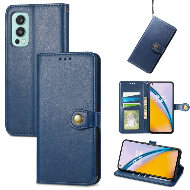 Solid Color Leather Buckle Phone Case with Lanyard & Photo Frame & Card Slot & Wallet & Stand Function, For Nokia C01 Plus, For Nokia XR 20, For OnePlus Nord 2