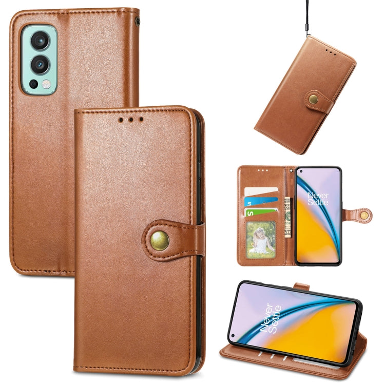 Solid Color Leather Buckle Phone Case with Lanyard & Photo Frame & Card Slot & Wallet & Stand Function, For Nokia C01 Plus, For Nokia XR 20, For OnePlus Nord 2