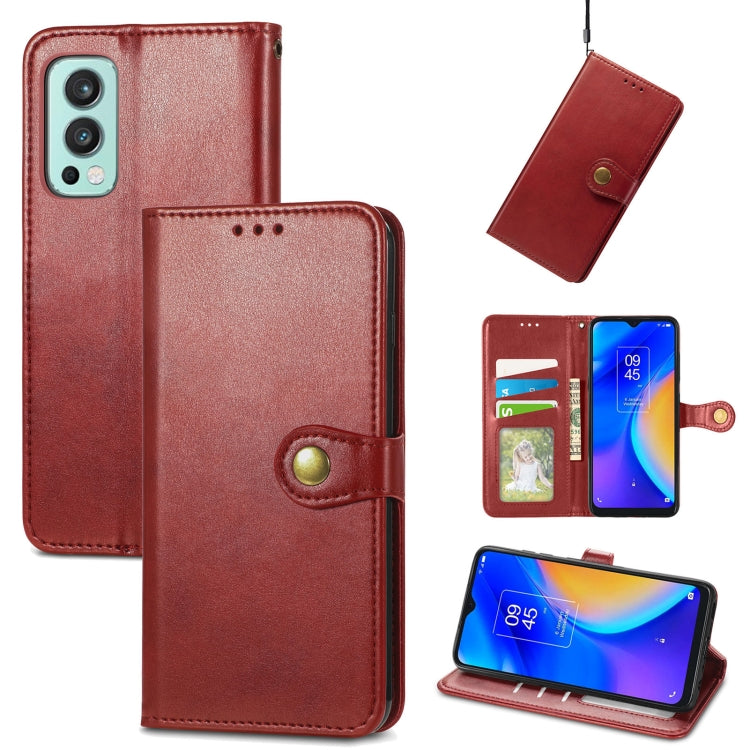 Solid Color Leather Buckle Phone Case with Lanyard & Photo Frame & Card Slot & Wallet & Stand Function, For Nokia C01 Plus, For Nokia XR 20, For OnePlus Nord 2