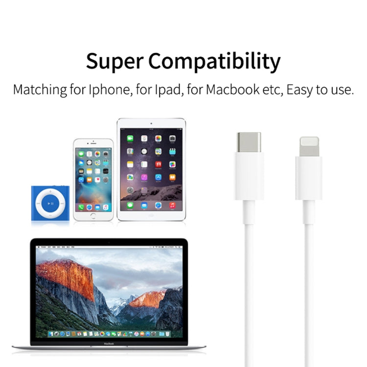 PD20W USB-C / Type-C to 8 Pin PD Fast Charging Sync Data Cable for iPhone 13 / 12 Series, 1m, 1.5m, 2m