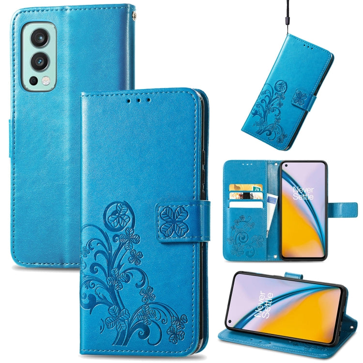 Four-leaf Clasp Embossed Buckle Mobile Phone Protection Leather Case with Lanyard & Card Slot & Wallet & Bracket Function, For Motorla Moto G60S, For Motorola Edge 20 Lite, For Motorola Edge 20 Pro, For Motorola Edge 20, For OnePlus Nord 2 5G