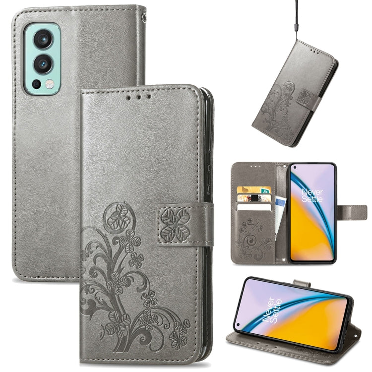 Four-leaf Clasp Embossed Buckle Mobile Phone Protection Leather Case with Lanyard & Card Slot & Wallet & Bracket Function, For Motorla Moto G60S, For Motorola Edge 20 Lite, For Motorola Edge 20 Pro, For Motorola Edge 20, For OnePlus Nord 2 5G