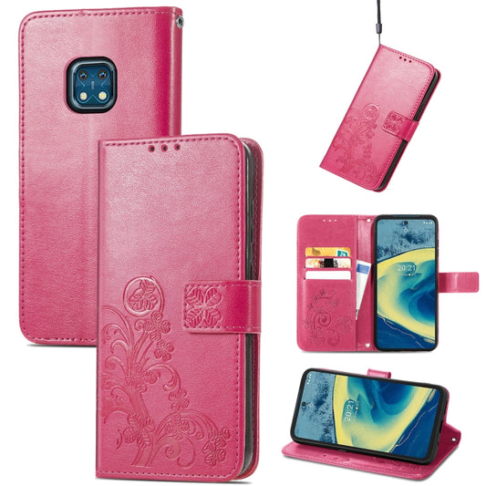 Four-leaf Clasp Embossed Buckle Mobile Phone Protection Leather Case with Lanyard & Card Slot & Wallet & Bracket Function, For Nokia  XR 20, For Nokia C01 Plus, For Huawei Maimang 10 SE, For Asus Zenfone 8 Flip
