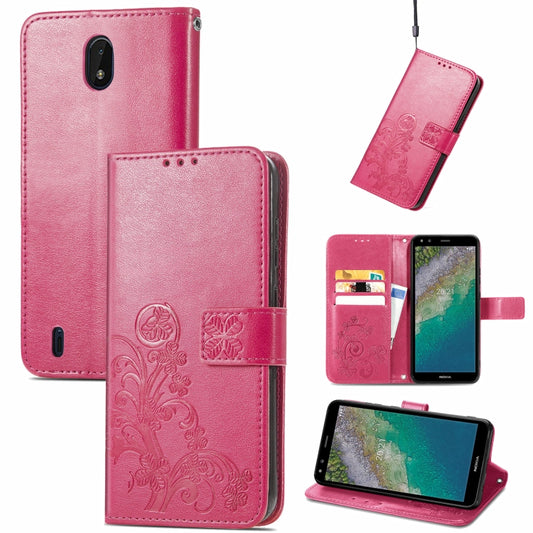 Four-leaf Clasp Embossed Buckle Mobile Phone Protection Leather Case with Lanyard & Card Slot & Wallet & Bracket Function, For Nokia C01 Plus, For Huawei Maimang 10 SE, For Asus Zenfone 8 Flip, For Alcatel 1S 2021, For Wiko Y61, For vivo S7