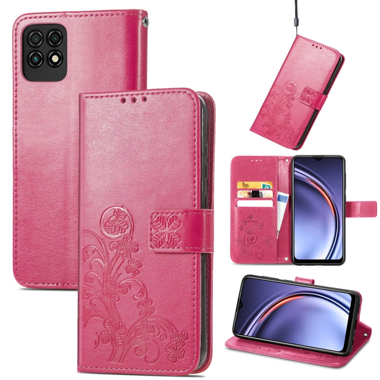 Four-leaf Clasp Embossed Buckle Mobile Phone Protection Leather Case with Lanyard & Card Slot & Wallet & Bracket Function, For Nokia C01 Plus, For Huawei Maimang 10 SE, For Asus Zenfone 8 Flip, For Alcatel 1S 2021, For Wiko Y61, For vivo S7