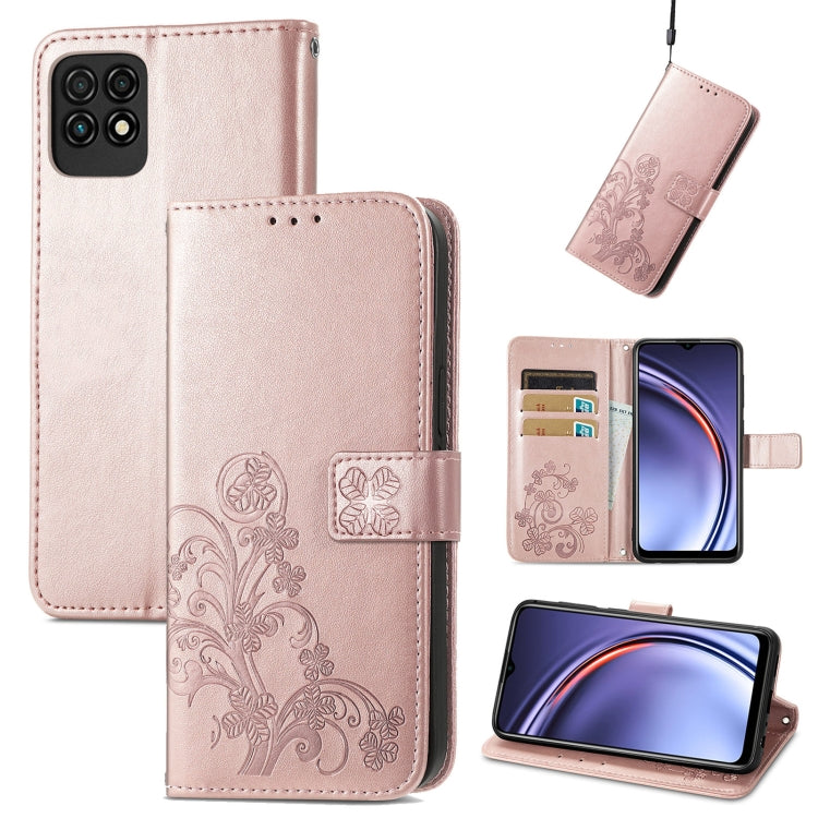 Four-leaf Clasp Embossed Buckle Mobile Phone Protection Leather Case with Lanyard & Card Slot & Wallet & Bracket Function, For Nokia C01 Plus, For Huawei Maimang 10 SE, For Asus Zenfone 8 Flip, For Alcatel 1S 2021, For Wiko Y61, For vivo S7