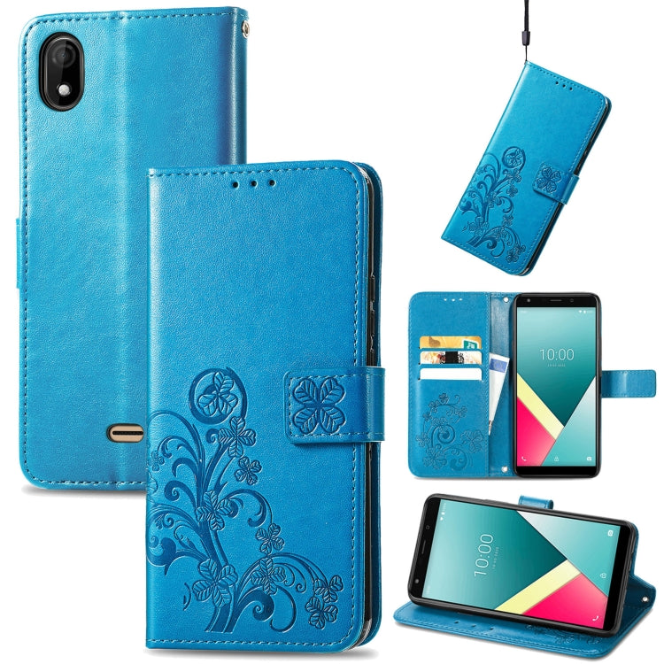 Four-leaf Clasp Embossed Buckle Mobile Phone Protection Leather Case with Lanyard & Card Slot & Wallet & Bracket Function, For Nokia C01 Plus, For Huawei Maimang 10 SE, For Asus Zenfone 8 Flip, For Alcatel 1S 2021, For Wiko Y61, For vivo S7