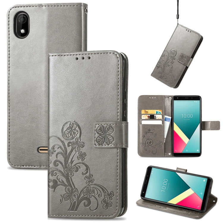 Four-leaf Clasp Embossed Buckle Mobile Phone Protection Leather Case with Lanyard & Card Slot & Wallet & Bracket Function, For Nokia C01 Plus, For Huawei Maimang 10 SE, For Asus Zenfone 8 Flip, For Alcatel 1S 2021, For Wiko Y61, For vivo S7