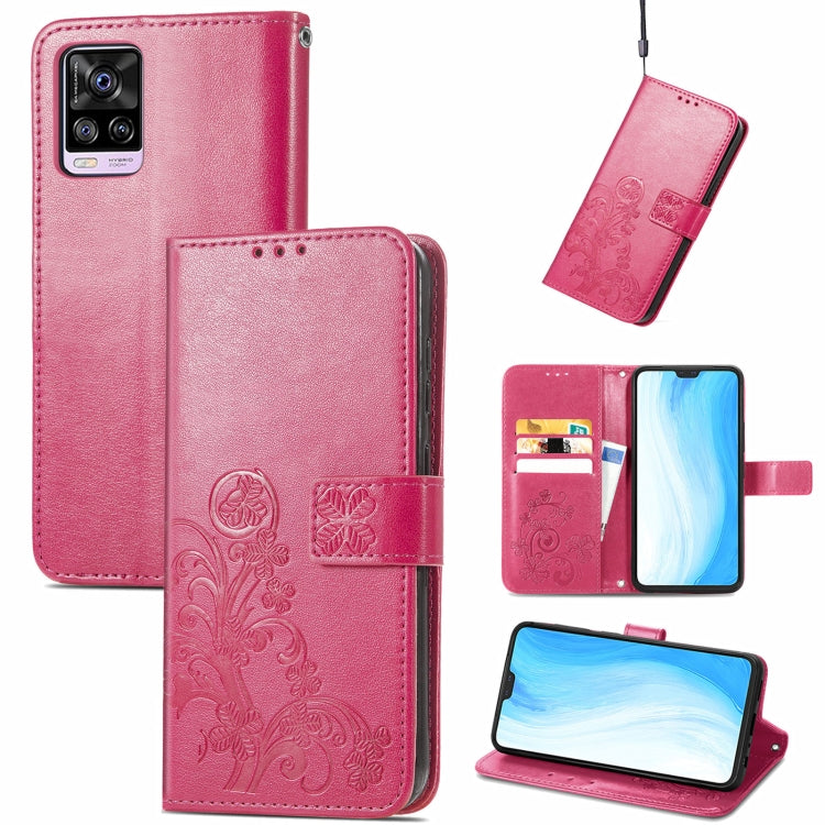 Four-leaf Clasp Embossed Buckle Mobile Phone Protection Leather Case with Lanyard & Card Slot & Wallet & Bracket Function, For Nokia C01 Plus, For Huawei Maimang 10 SE, For Asus Zenfone 8 Flip, For Alcatel 1S 2021, For Wiko Y61, For vivo S7