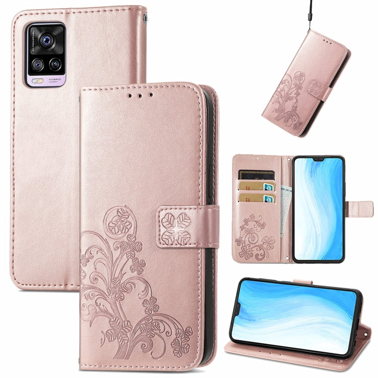 Four-leaf Clasp Embossed Buckle Mobile Phone Protection Leather Case with Lanyard & Card Slot & Wallet & Bracket Function, For Nokia C01 Plus, For Huawei Maimang 10 SE, For Asus Zenfone 8 Flip, For Alcatel 1S 2021, For Wiko Y61, For vivo S7