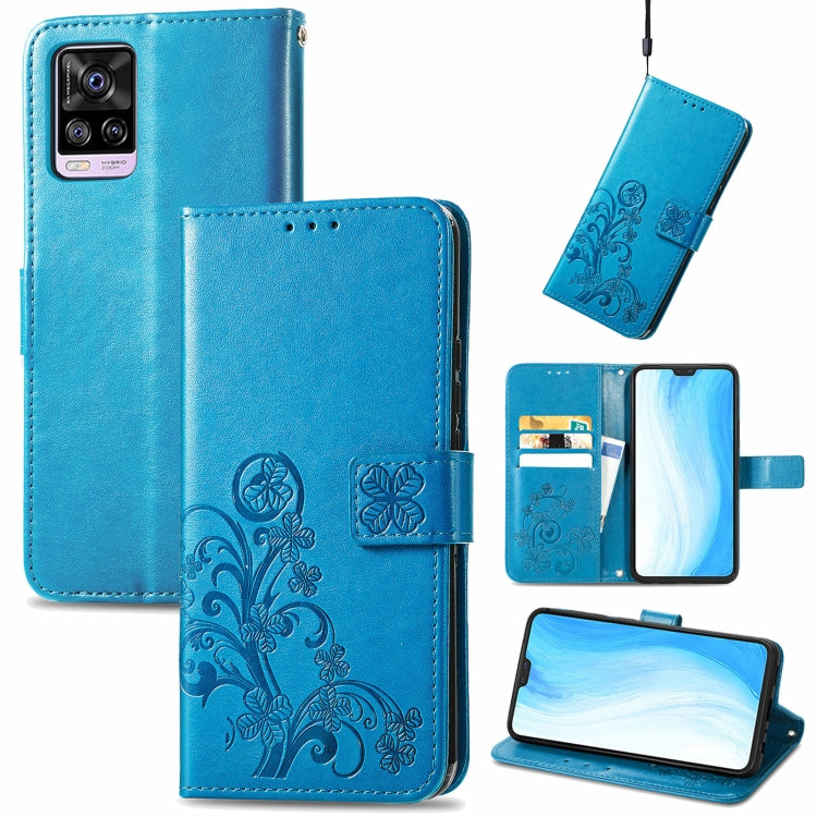 Four-leaf Clasp Embossed Buckle Mobile Phone Protection Leather Case with Lanyard & Card Slot & Wallet & Bracket Function, For Nokia C01 Plus, For Huawei Maimang 10 SE, For Asus Zenfone 8 Flip, For Alcatel 1S 2021, For Wiko Y61, For vivo S7