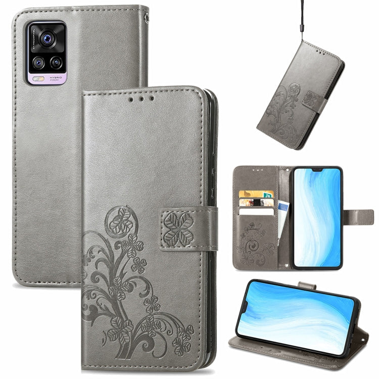 Four-leaf Clasp Embossed Buckle Mobile Phone Protection Leather Case with Lanyard & Card Slot & Wallet & Bracket Function, For Nokia C01 Plus, For Huawei Maimang 10 SE, For Asus Zenfone 8 Flip, For Alcatel 1S 2021, For Wiko Y61, For vivo S7