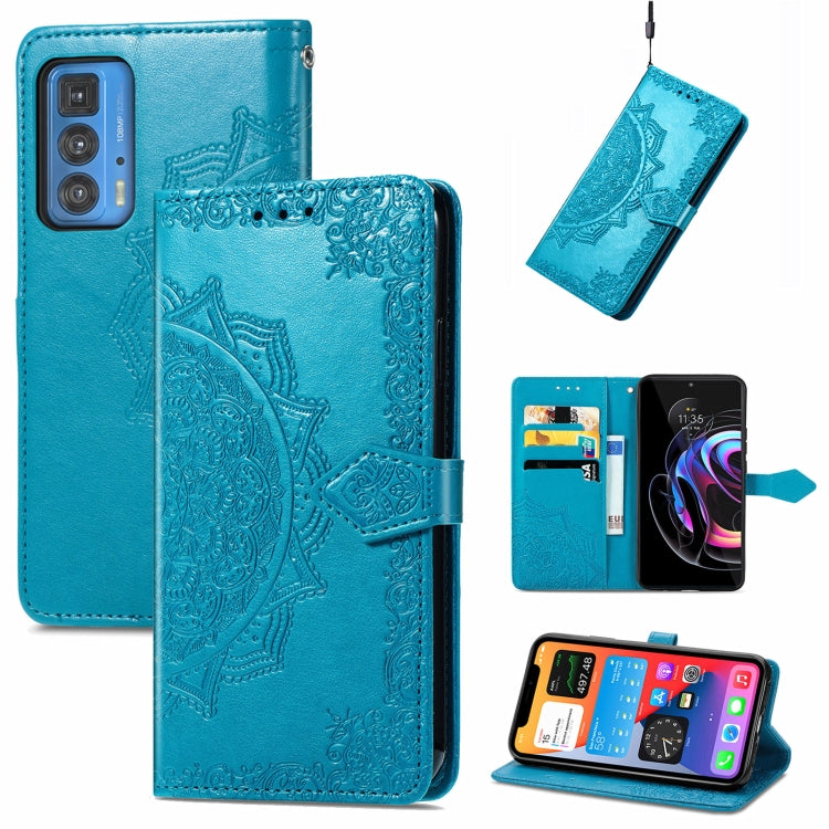 Mandala Embossing Pattern Horizontal Flip Leather Case with Holder & Card Slots & Wallet & Lanyard, For Motorola Edge 20 Pro