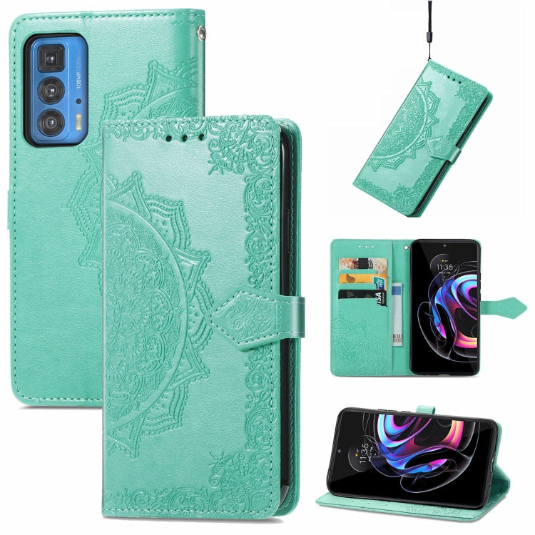 Mandala Embossing Pattern Horizontal Flip Leather Case with Holder & Card Slots & Wallet & Lanyard, For Motorola Edge 20 Pro