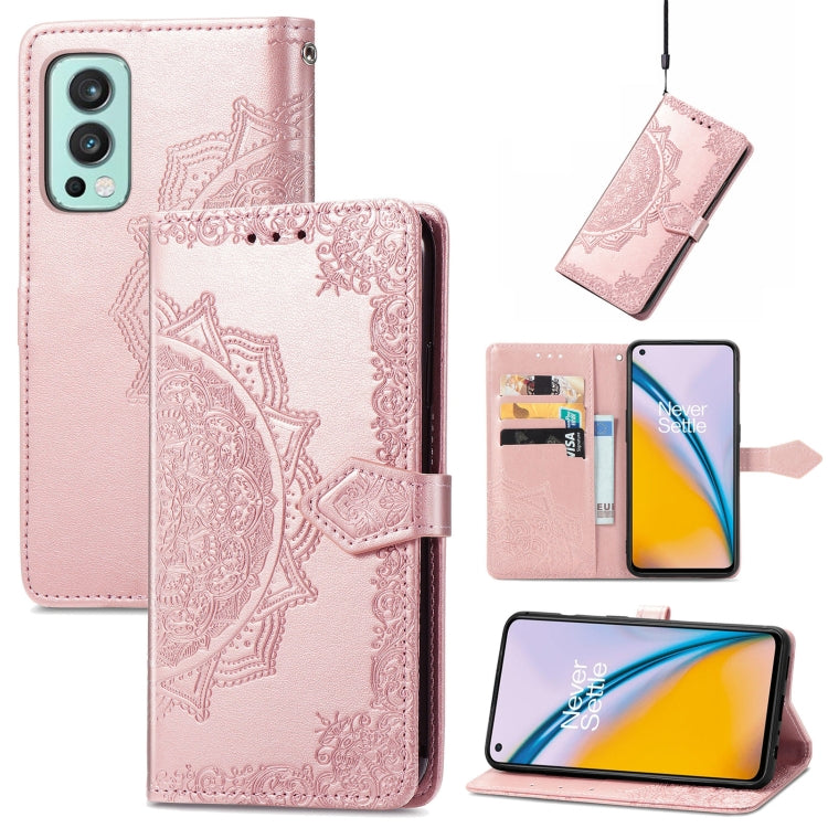 Mandala Embossing Pattern Horizontal Flip Leather Case with Holder & Card Slots & Wallet & Lanyard, For OnePlus Nord 2 5G