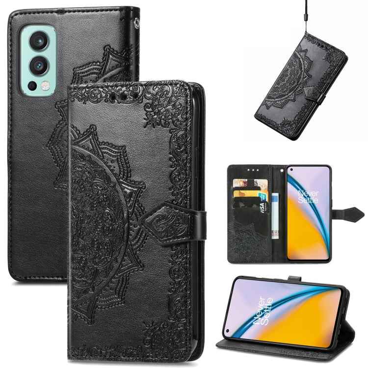 Mandala Embossing Pattern Horizontal Flip Leather Case with Holder & Card Slots & Wallet & Lanyard, For OnePlus Nord 2 5G