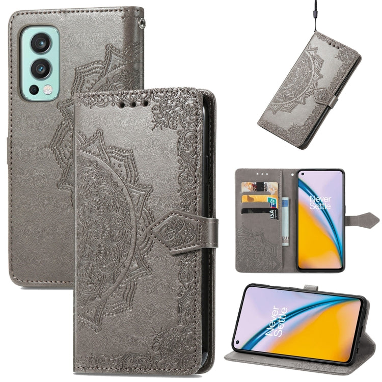 Mandala Embossing Pattern Horizontal Flip Leather Case with Holder & Card Slots & Wallet & Lanyard, For OnePlus Nord 2 5G