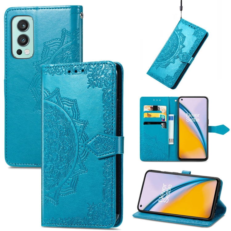 Mandala Embossing Pattern Horizontal Flip Leather Case with Holder & Card Slots & Wallet & Lanyard, For OnePlus Nord 2 5G