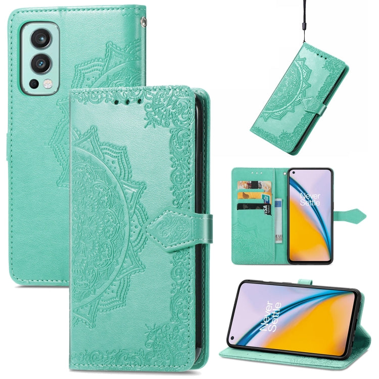 Mandala Embossing Pattern Horizontal Flip Leather Case with Holder & Card Slots & Wallet & Lanyard, For OnePlus Nord 2 5G