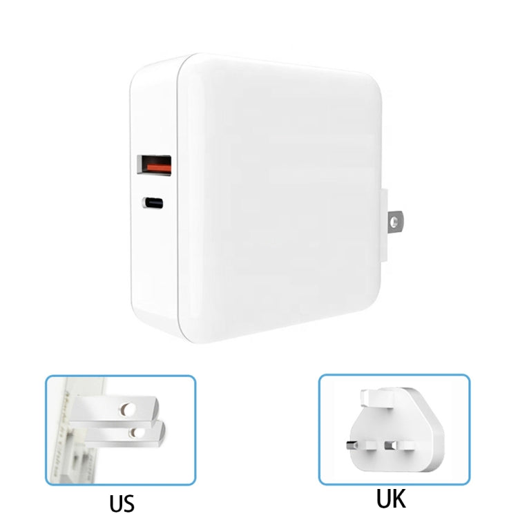 A6 65W QC 3.0 USB + PD Type-C Dual Fast Charging Laptop Adapter for MacBook Series,, US Plug, US Plug + EU Plug, US Plug + AU Plug, US Plug + UK Plug, US Plug + EU Plug + UK Plug, US Plug + EU Plug + AU Plug + UK Plug