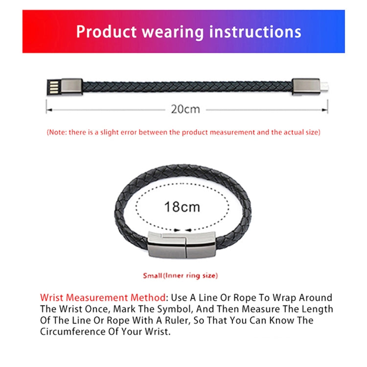 XJ-73 20cm USB to 8 Pin Bracelet Charging Data Cable, 8 Pin, 20cm 8 Pin