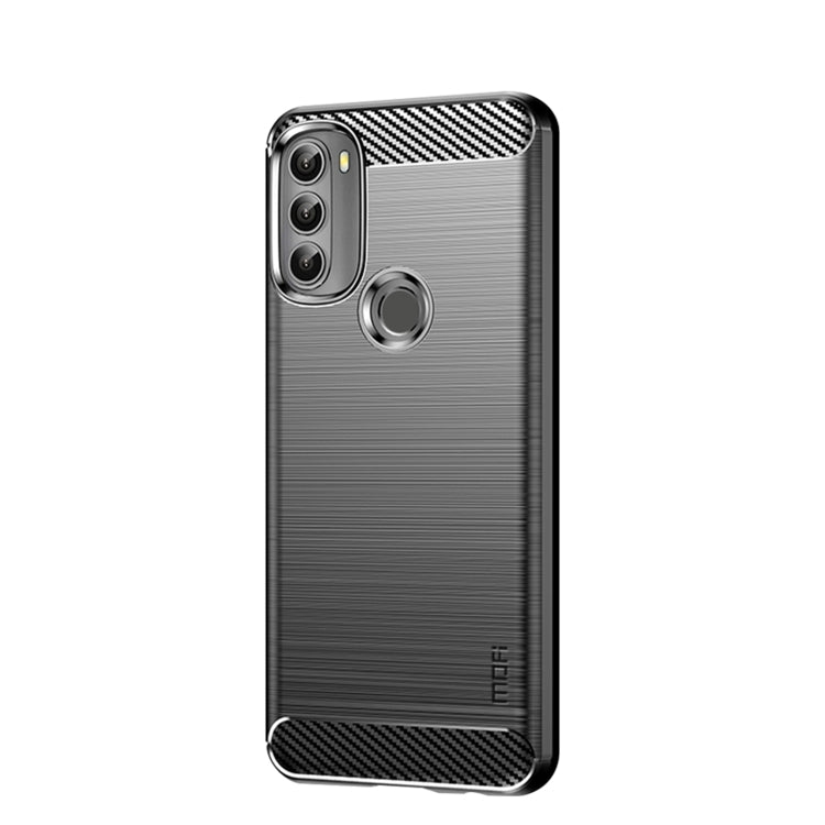 MOFI Gentleness Brushed Carbon Fiber Soft TPU Case, For Motorola Moto G71 5G, For Motorola Moto G200 5G / Edge S30, For Motorola Moto G Power 2022