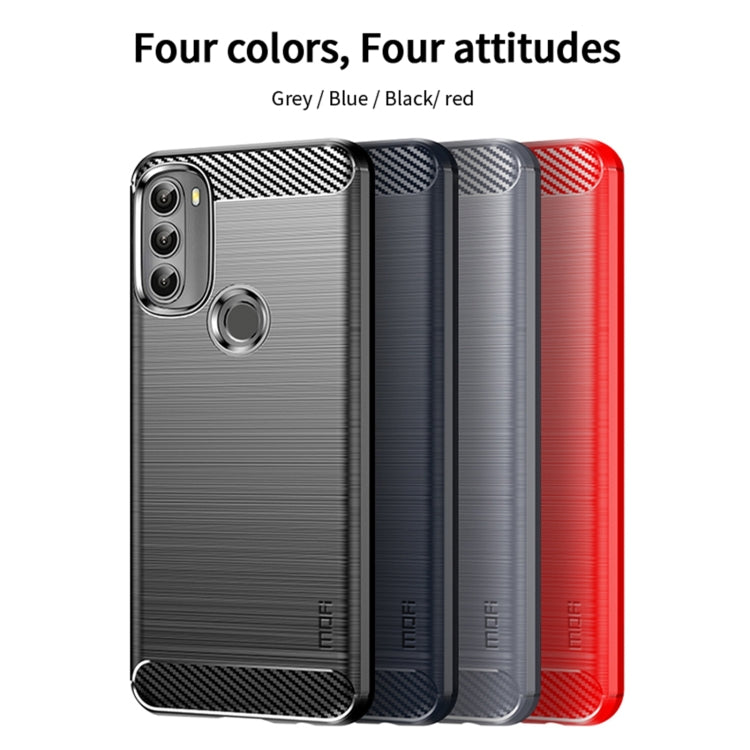 MOFI Gentleness Brushed Carbon Fiber Soft TPU Case, For Motorola Moto G71 5G, For Motorola Moto G200 5G / Edge S30, For Motorola Moto G Power 2022