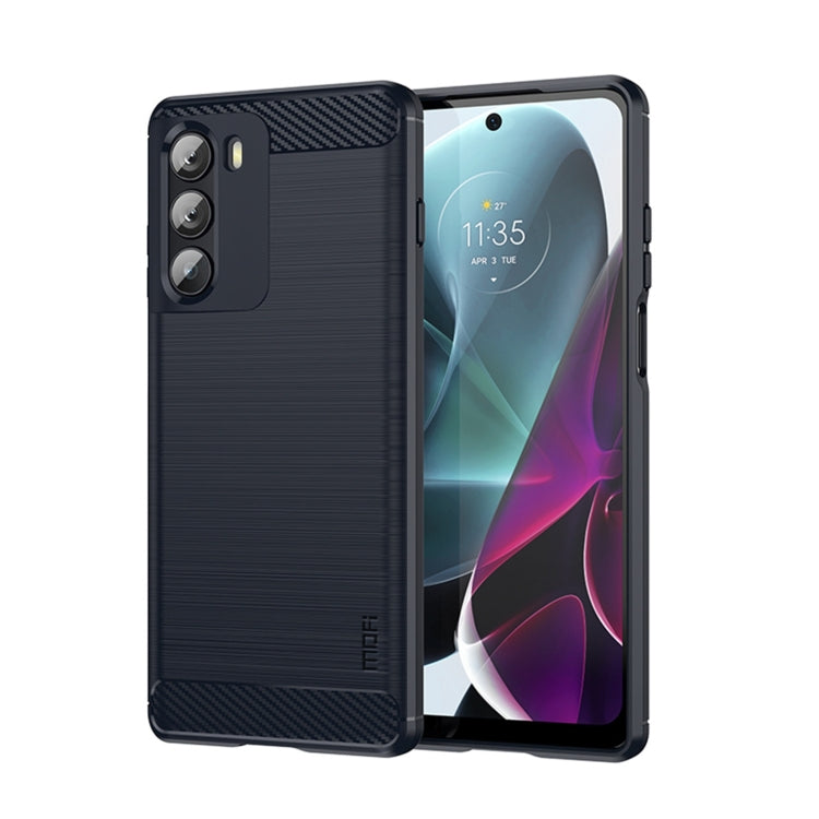 MOFI Gentleness Brushed Carbon Fiber Soft TPU Case, For Motorola Moto G71 5G, For Motorola Moto G200 5G / Edge S30, For Motorola Moto G Power 2022