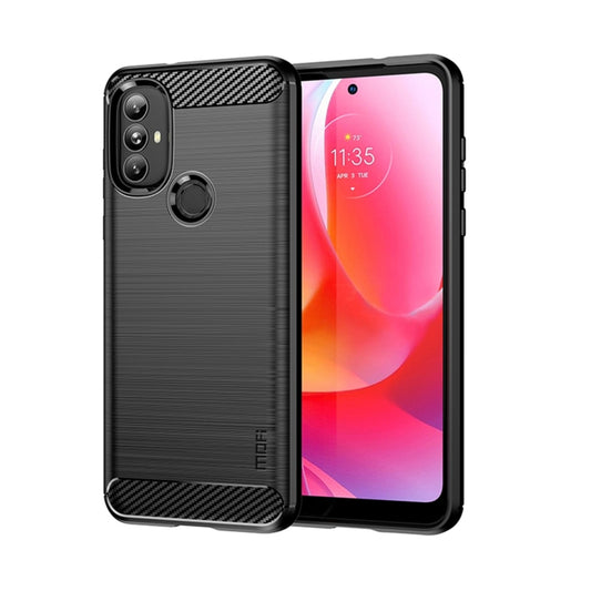 MOFI Gentleness Brushed Carbon Fiber Soft TPU Case, For Motorola Moto G Power 2022
