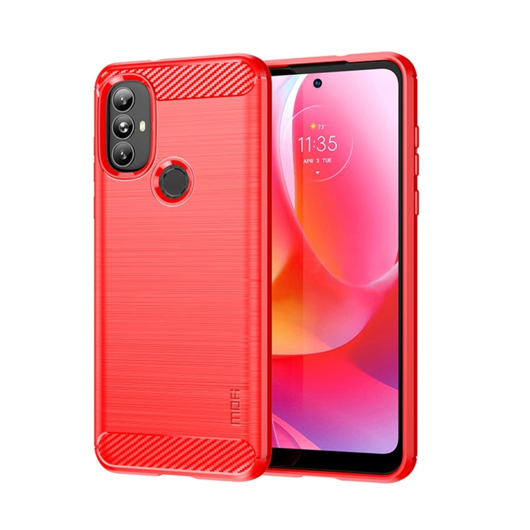 MOFI Gentleness Brushed Carbon Fiber Soft TPU Case, For Motorola Moto G71 5G, For Motorola Moto G200 5G / Edge S30, For Motorola Moto G Power 2022