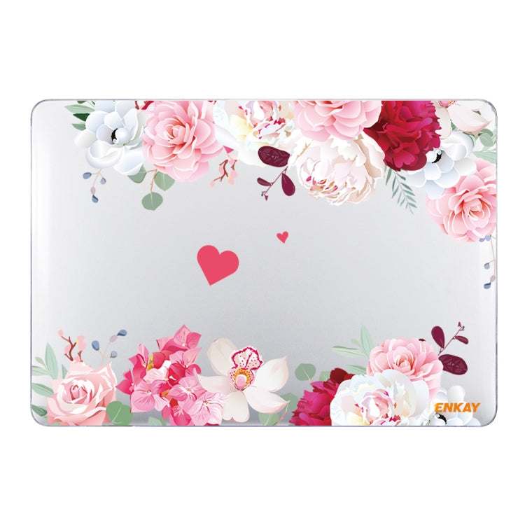 ENKAY Flower Series Pattern Laotop Protective Crystal Case For MacBook Pro 13.3 inch A1706 / A1708 / A1989 / A2159, For MacBook Pro 13.3 inch A1706 / A1708 / A1989 / A2159