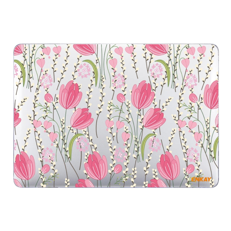 ENKAY Flower Series Pattern Laotop Protective Crystal Case For MacBook Pro 13.3 inch A1706 / A1708 / A1989 / A2159, For MacBook Pro 13.3 inch A1706 / A1708 / A1989 / A2159