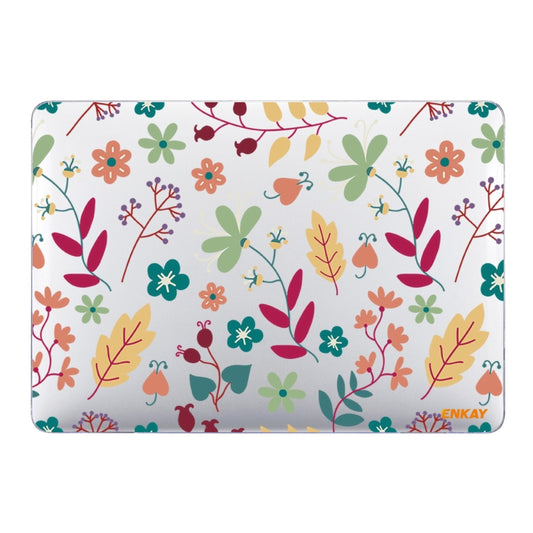 ENKAY Flower Series Pattern Laotop Protective Crystal Case For MacBook Pro 14.2 inch A2442 (2021), For MacBook Pro 14.2 inch A2442 (2021)