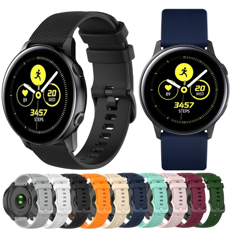 22mm Checkered Silicone Strap, For Samsung Galaxy Watch3 45MM, For Samsung Galaxy Watch 46mm
