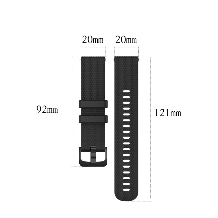 20mm Checkered Silicone Strap, For Samsung Galaxy Watch 4 40mm / 44mm, For Samsung Galaxy Watch 4 Classic 42mm / 46mm