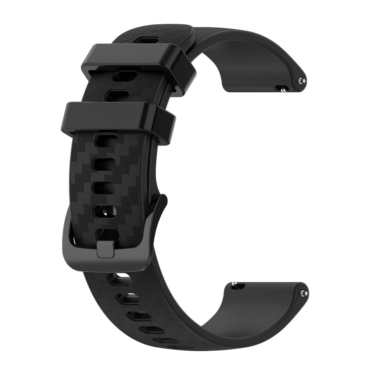 20mm Carbon Fiber Striped Silicone Strap, For Samsung Galaxy Watch Active 40mm, For Samsung Galaxy Watch 42mm