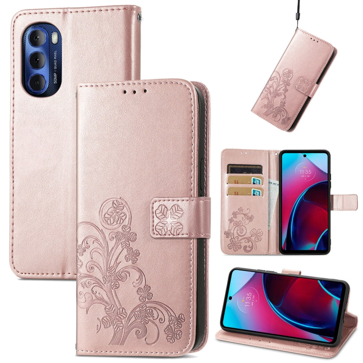 Four-leaf Clasp Embossed Buckle Leather Phone Case, For OnePlus Nord CE 2 5G, For Google Pixel 7 Pro 5G, For Google Pixel 7 5G, For Motorola Edge 30 Pro, For Motorola Moto G Stylus 5G 2022, For Sony Xperia Ace III