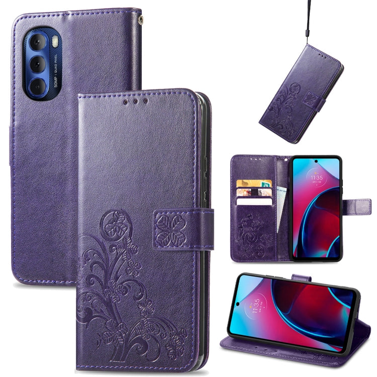 Four-leaf Clasp Embossed Buckle Leather Phone Case, For OnePlus Nord CE 2 5G, For Google Pixel 7 Pro 5G, For Google Pixel 7 5G, For Motorola Edge 30 Pro, For Motorola Moto G Stylus 5G 2022, For Sony Xperia Ace III