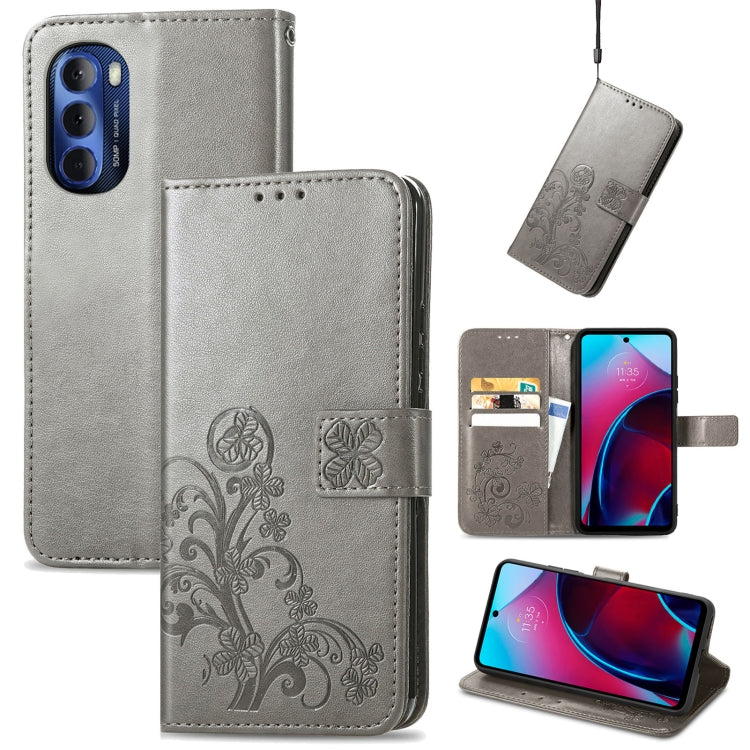 Four-leaf Clasp Embossed Buckle Leather Phone Case, For OnePlus Nord CE 2 5G, For Google Pixel 7 Pro 5G, For Google Pixel 7 5G, For Motorola Edge 30 Pro, For Motorola Moto G Stylus 5G 2022, For Sony Xperia Ace III