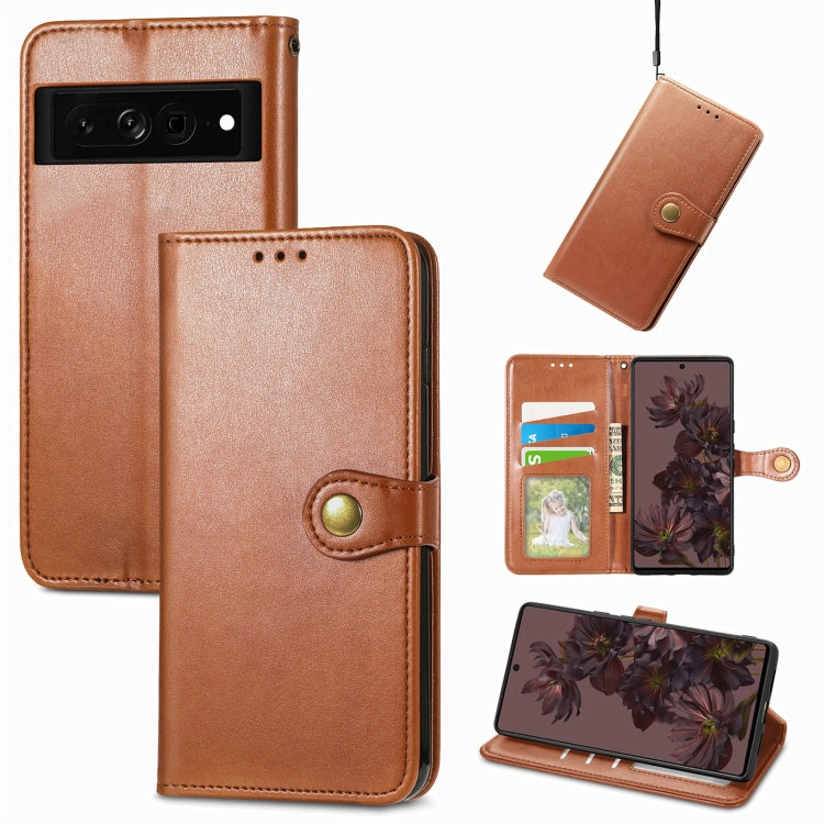 Retro Solid Color Buckle Leather Phone Case, For Google Pixel 7 Pro 5G, For Google Pixel 7 5G, For Motorola Edge 30 Pro, For OnePlus Nord CE 2 5G