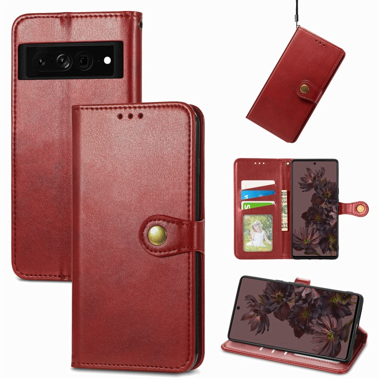Retro Solid Color Buckle Leather Phone Case, For Google Pixel 7 Pro 5G, For Google Pixel 7 5G, For Motorola Edge 30 Pro, For OnePlus Nord CE 2 5G